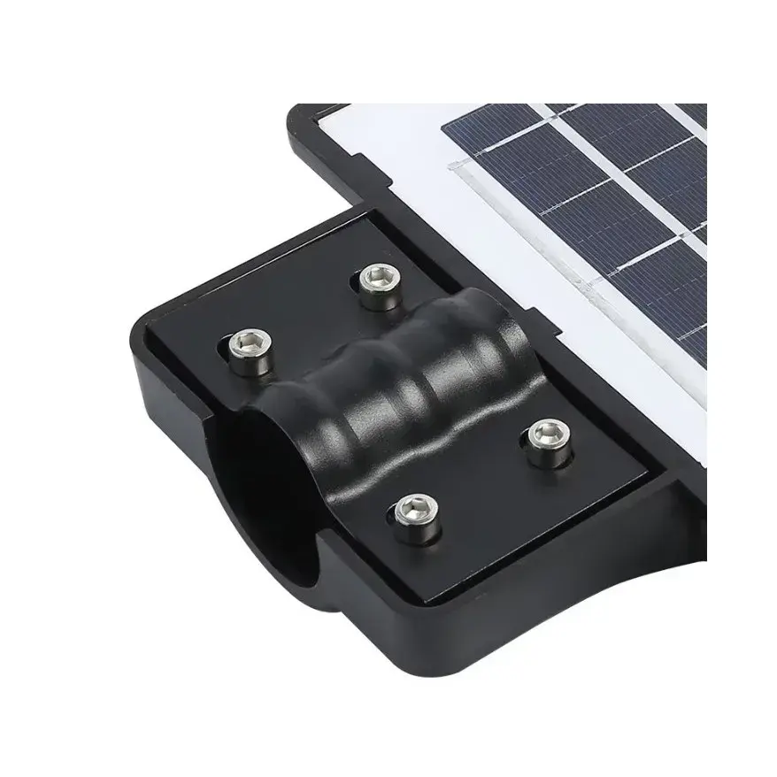 Lampa solara stradala, cu telecomanda, senzor de miscare si lumina, suport prindere, 180 LED-uri, IP65, ABS, 10AH, 200W, temperatura culoare 6500K, 59.5x23.8x6.8 cm, autonomie 10-12 ore, negru (6)