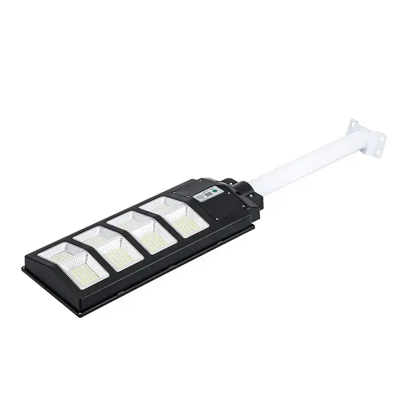 Lampa solara stradala, cu telecomanda, senzor de miscare si lumina, suport prindere, 180 LED-uri, IP65, ABS, 10AH, 200W, temperatura culoare 6500K, 59.5x23.8x6.8 cm, autonomie 10-12 ore, negru (7)