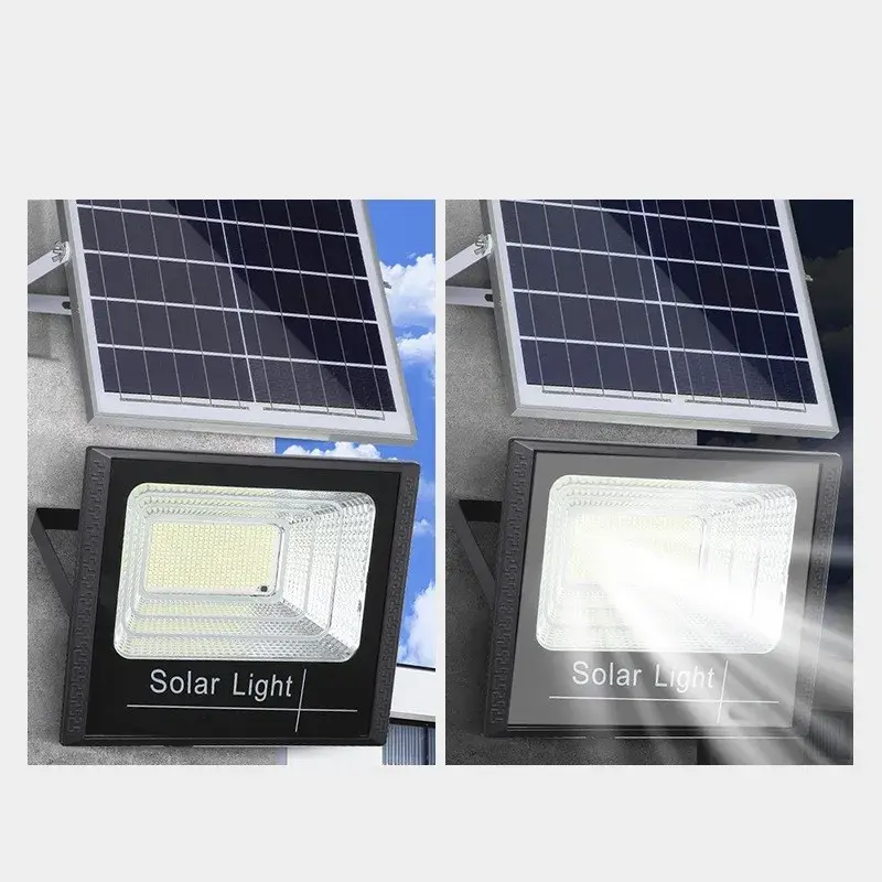 Proiector LED SMD 65W cu incarcare solara, panou solar, cu telecomanda, suport prindere, material ABS, 3AH, 114 LED-uri, 271Lm, 20x15 cm, negru (2)