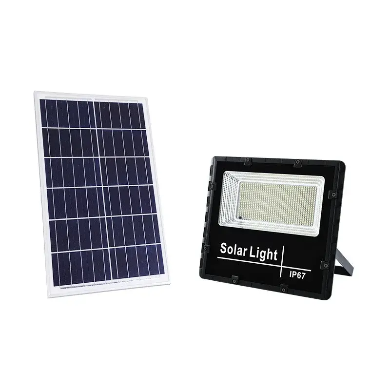 Proiector LED SMD 65W cu incarcare solara, panou solar, cu telecomanda, suport prindere, material ABS, 3AH, 114 LED-uri, 271Lm, 20x15 cm, negru (5)
