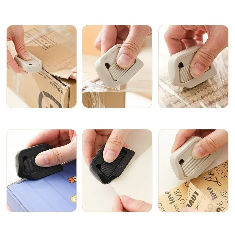 Cutter Portabil, din ABS, Magnetic, Lama Ceramica, Autoretractabila, Universal, Negru (3)