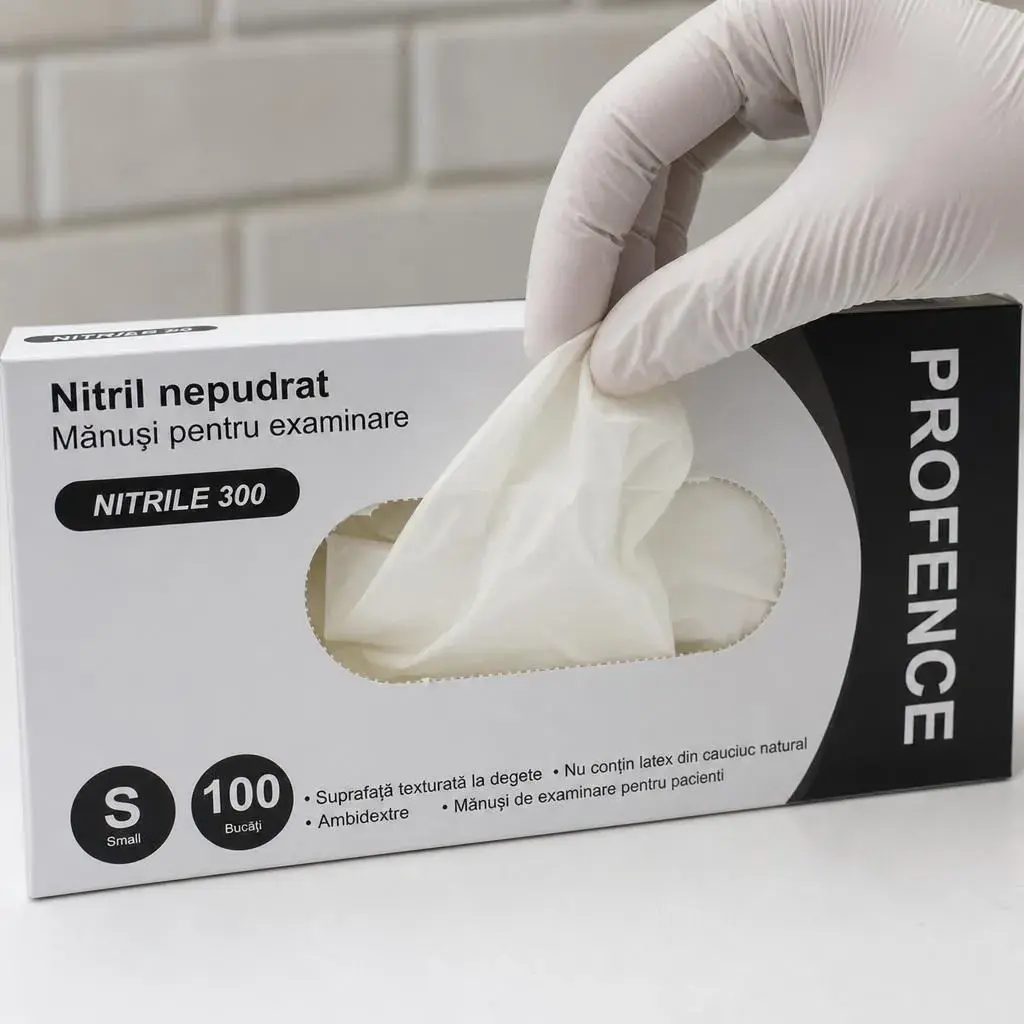 Manusi pentru Examinare, Profence, Nitril Nepudrate, 100 bucati (3)