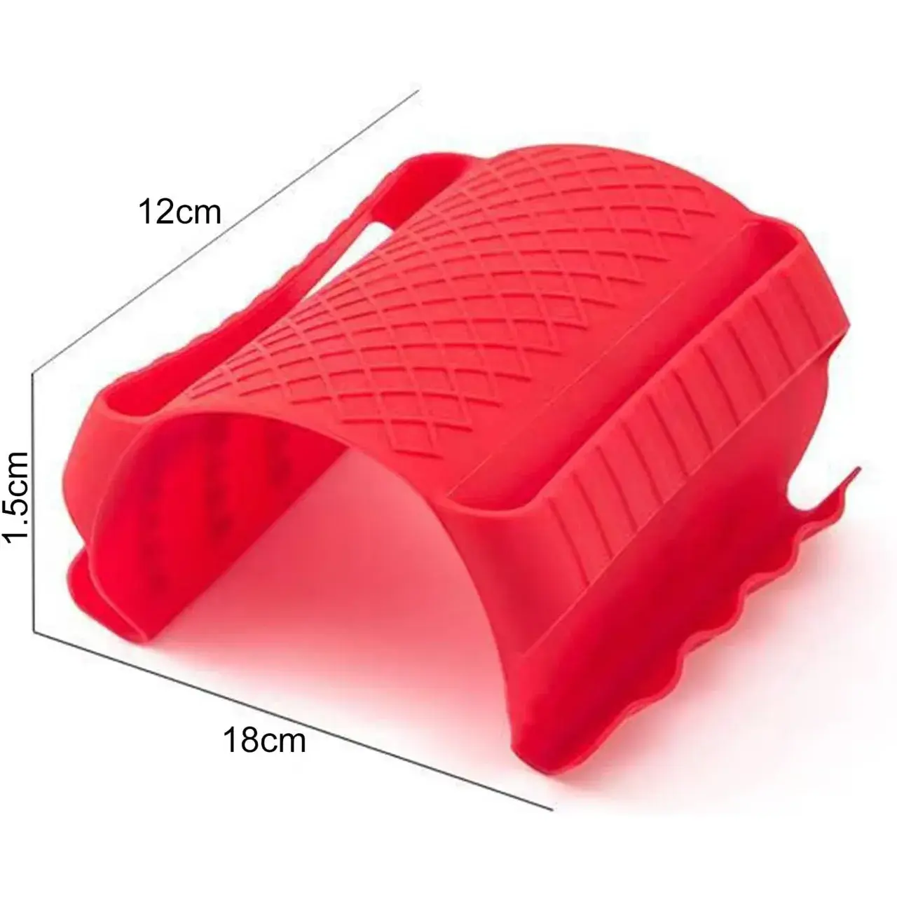 Suport de Silicon Multifunctional de Mana, pentru Cuptor, Alimente Fierbinti, Carne, Izolare Termica, Anti-alunecare, 18x12x1.5 cm, Rosu (4)