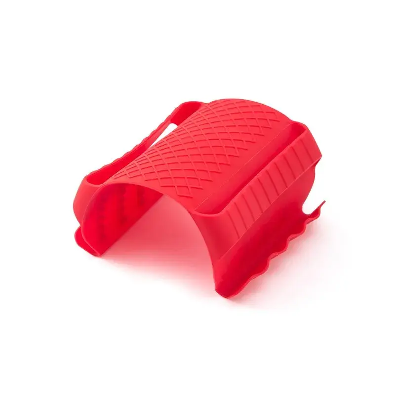 Suport de Silicon Multifunctional de Mana, pentru Cuptor, Alimente Fierbinti, Carne, Izolare Termica, Anti-alunecare, 18x12x1.5 cm, Rosu (5)