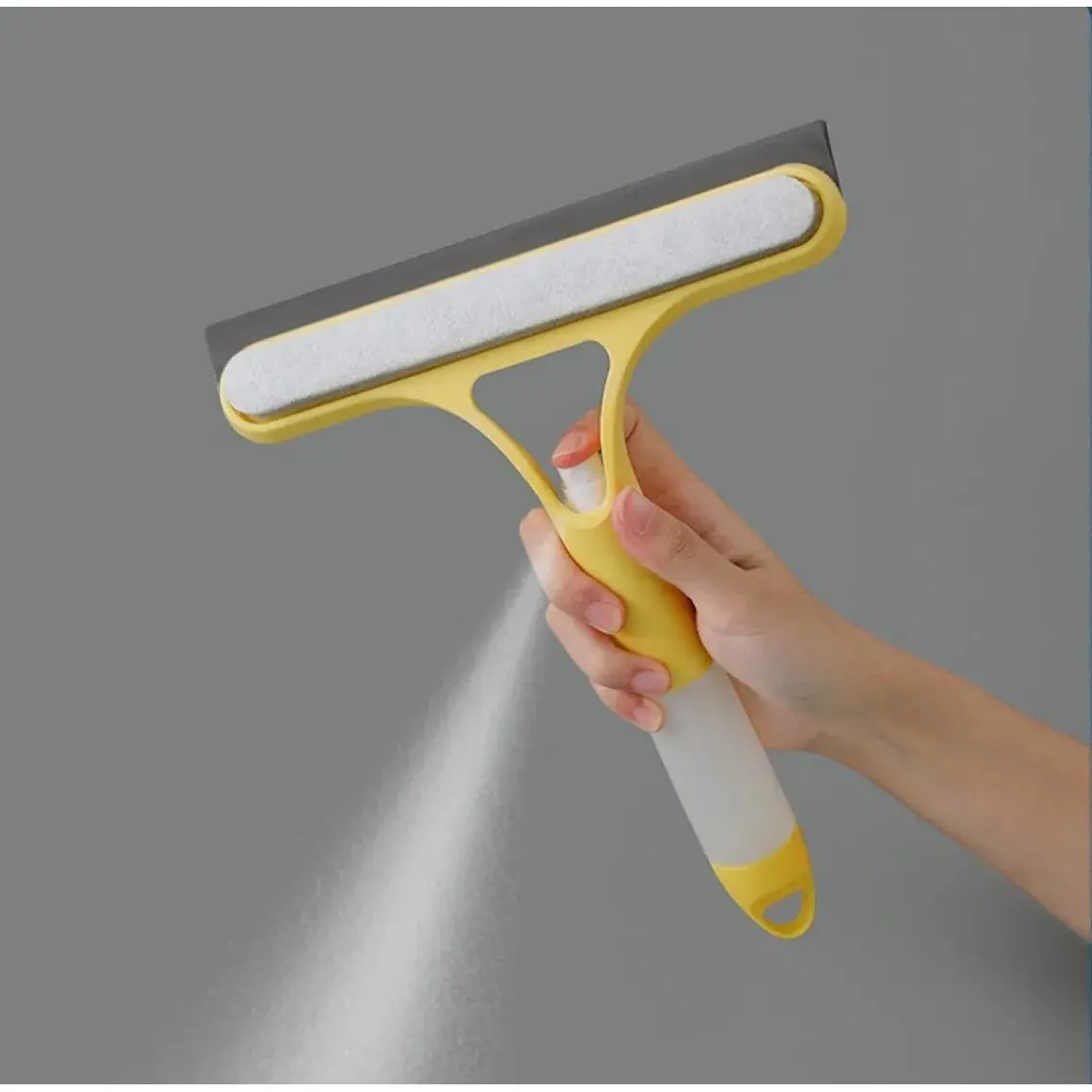 Racleta de Curatare 3 in 1, Multifunctional, Pentru Casa si Masina, Pulverizator de Spray, Racleta din Silicon si Burete, 21.5 x 25.7 cm (4)