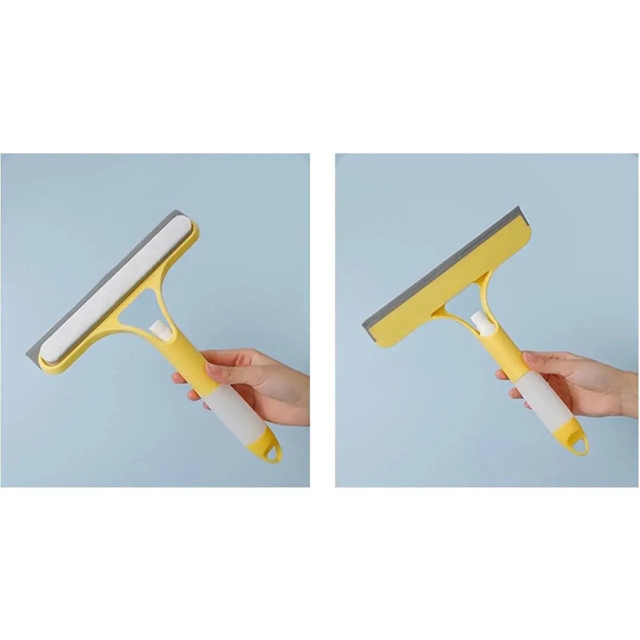 Racleta de Curatare 3 in 1, Multifunctional, Pentru Casa si Masina, Pulverizator de Spray, Racleta din Silicon si Burete, 21.5 x 25.7 cm (6)