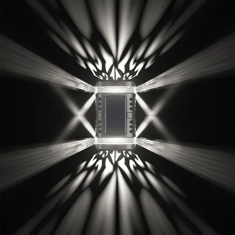 Lampa solara LED decorativa cu lumina bidirectionala, IP65, 1.2V, 600mah, 15.1 x 9 x 6 cm, material ABS, alb rece (4)