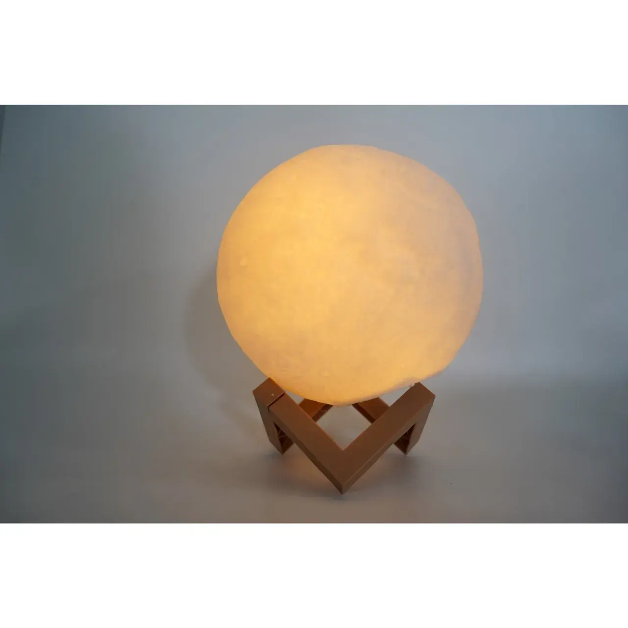Lampa de veghe luna3D Moon Light, lumina LED alb cald, alimentare baterii, stand din plastic, 18 cm (8)