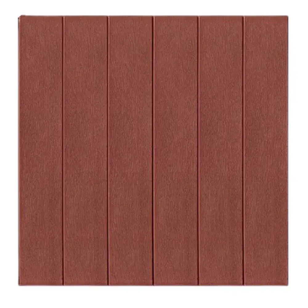 Set 10 Placi Tapet 3D, 70 x 70 cm, Grosime 3 mm, din Rasina, Tip Placi de Lemn, Suprafata Acoperita 4.9 mp, Caramiziu
