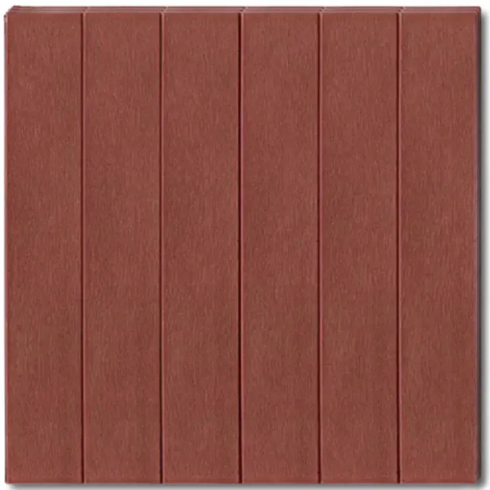 Set 10 Placi Tapet 3D, 70 x 70 cm, Grosime 3 mm, din Rasina, Tip Placi de Lemn, Suprafata Acoperita 4.9 mp, Caramiziu (3)