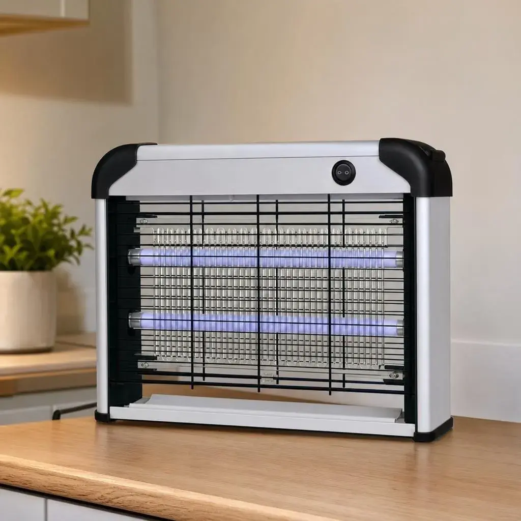 Lampa Anti-Tantari, Model Practic pentru Utilizare Zilnica, Alimentare Electrica si Design Portabil, Protectie Impotriva Insectelor, Utilizare Practica si Confort Sporit, Ideal pentru Casa, Terasa, Curte, 26.5 x 39 cm, Alb (2)