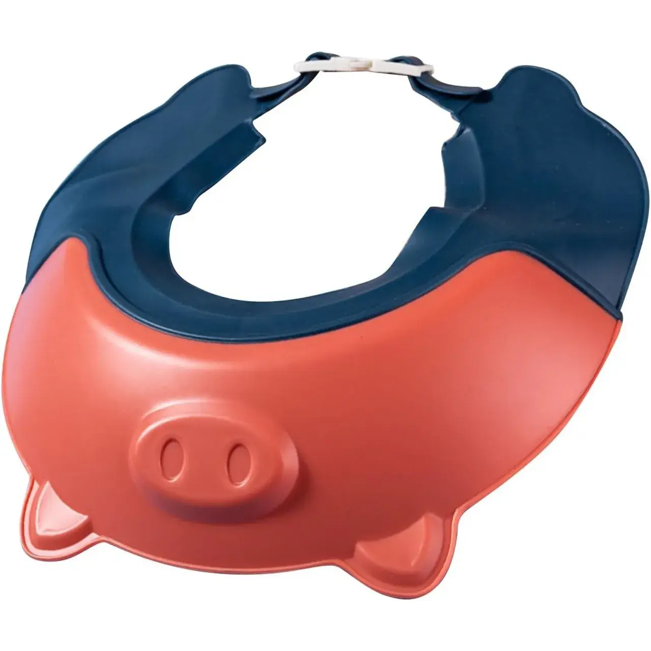 Viziera de Protectie Baie Pentru Copii, Fippy, Model Purcelus, Dimensiune ajustabila, Durabil, Usor de curatat, Impotriva Samponului, pentru Ochi si Urechi, TPE+PP, 23x23 cm, Rosu (3)