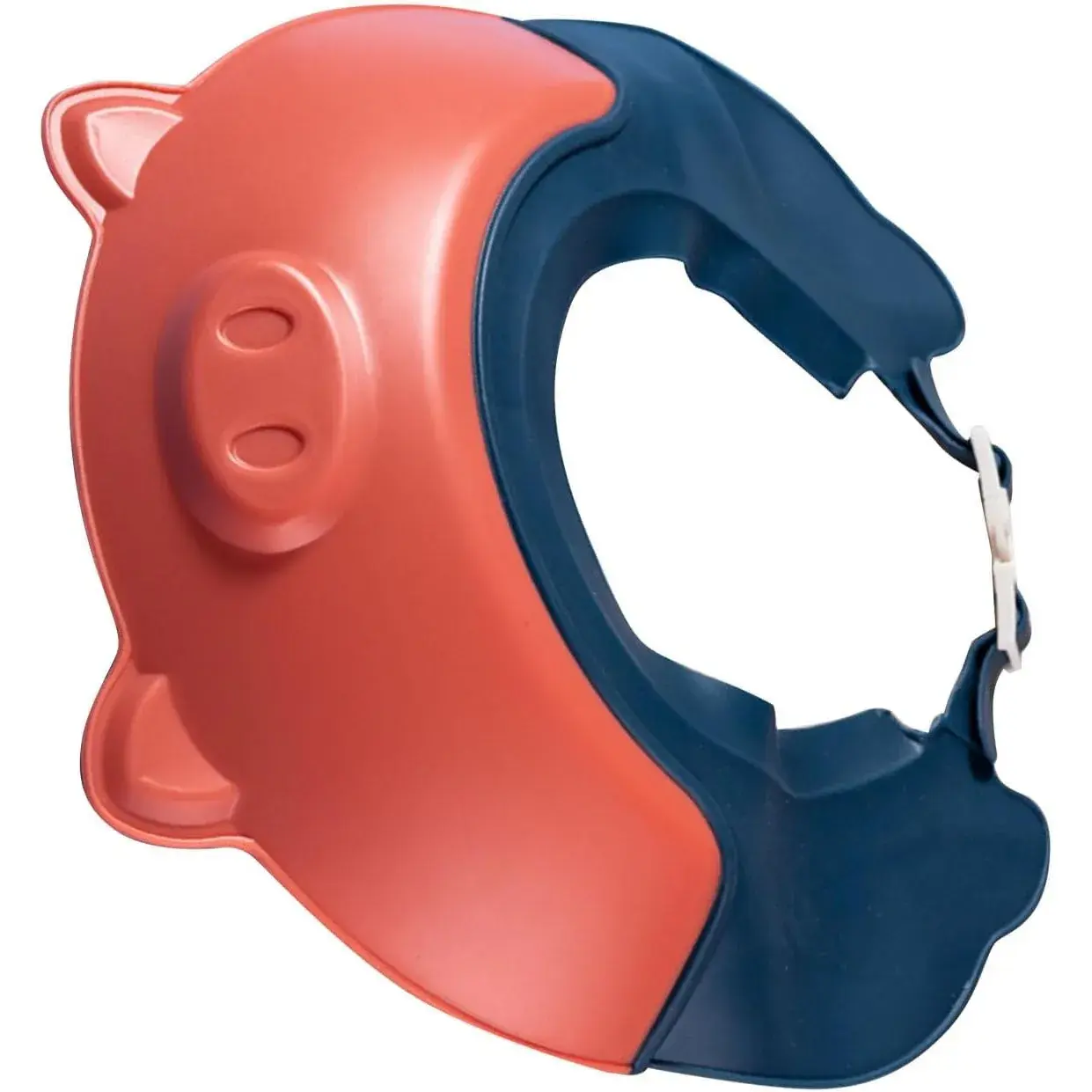 Viziera de Protectie Baie Pentru Copii, Fippy, Model Purcelus, Dimensiune ajustabila, Durabil, Usor de curatat, Impotriva Samponului, pentru Ochi si Urechi, TPE+PP, 23x23 cm, Rosu (4)