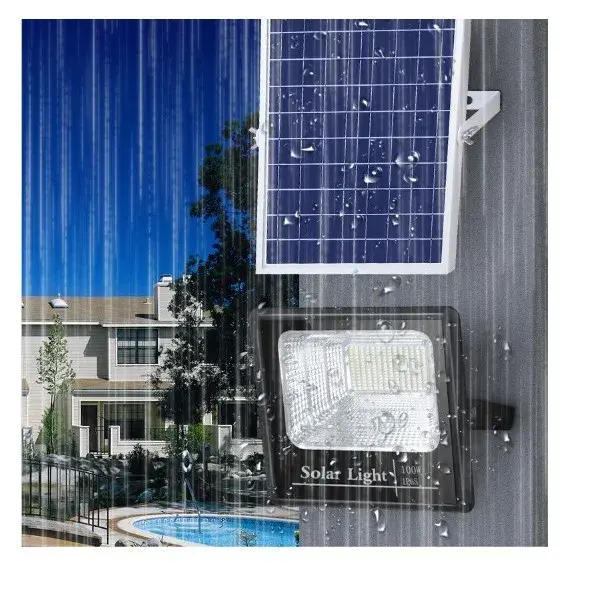 Proiector LED SMD 300W cu incarcare solara, panou solar, cu telecomanda, suport prindere, material ABS, 14AH, 1032 LED-uri, 5 m cablu inclus, 1019Lm, 36x32 cm, negru (3)