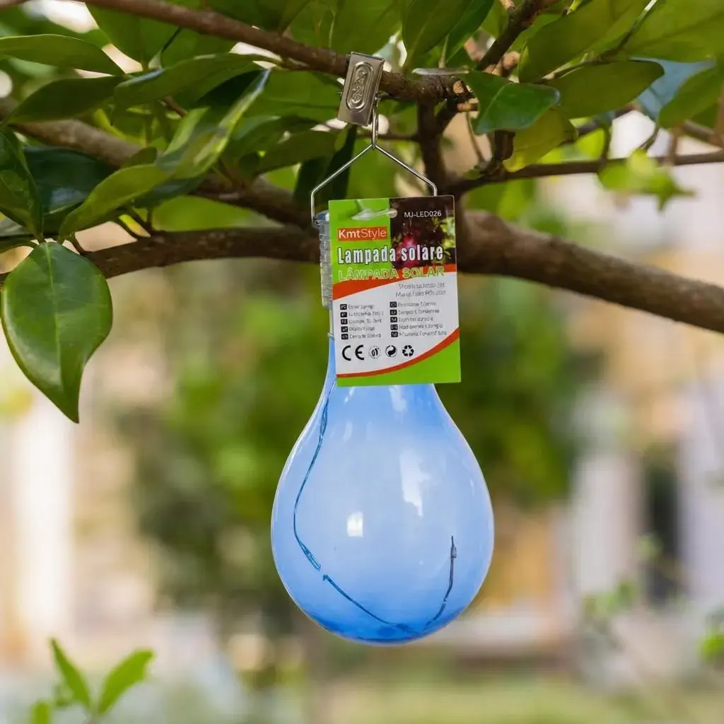 Lampa Solara pentru Gazon, Model Bec Decorativ, Alimentare Solara, Iluminare pentru Exterior, pentru Gradina, Curte si Terasa, Lumina Colorata (4)