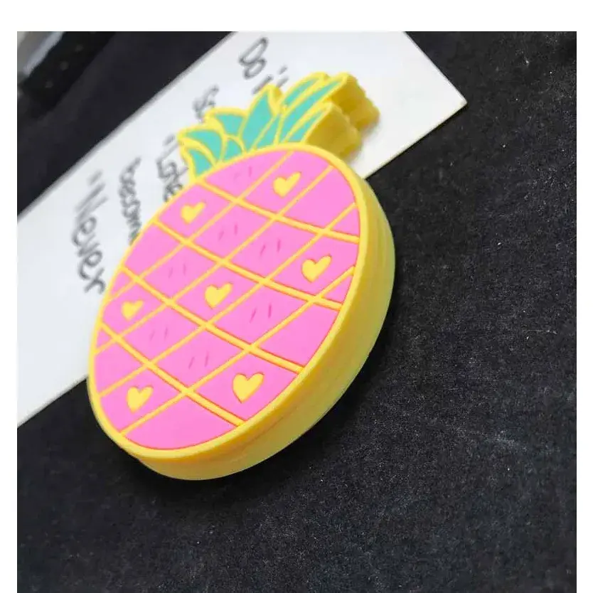 Suport pentru Pahar, Model Ananas, din PVC, 12 x 9 cm, Rezistent la Caldura, Roz (3)
