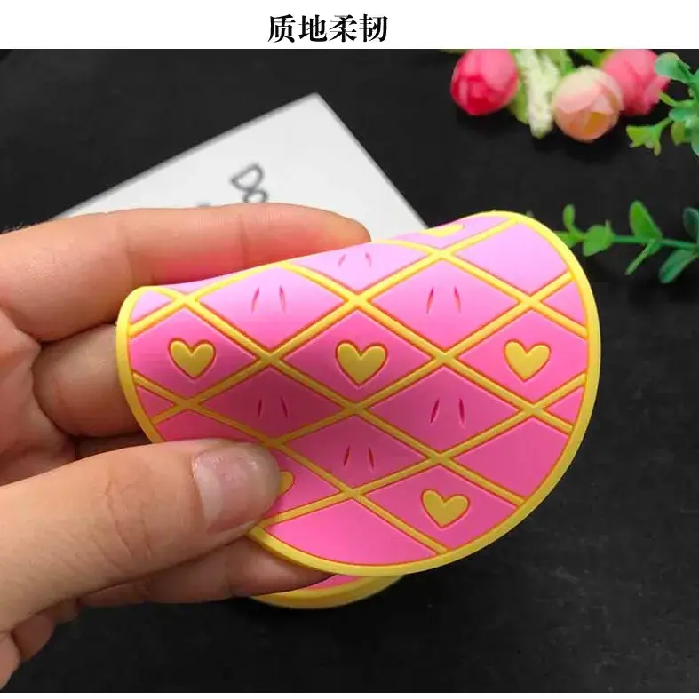 Suport pentru Pahar, Model Ananas, din PVC, 12 x 9 cm, Rezistent la Caldura, Roz (4)