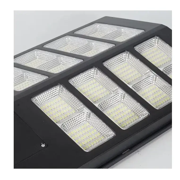 Lampa solara stradala, cu telecomanda, senzor de miscare si lumina, suport prindere, 640 LED-uri, IP65, ABS, 20AH, 400W, temperatura culoare 6500K, 59.7x34.8x7.2 cm, autonomie 10-12 ore, negru (3)