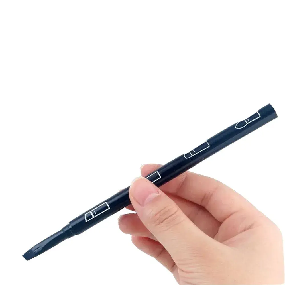 Set Pensule de Machiaj 4in1, pentru Fard, Sprancene si Buze, 16 cm, din Plastic, Negru (5)