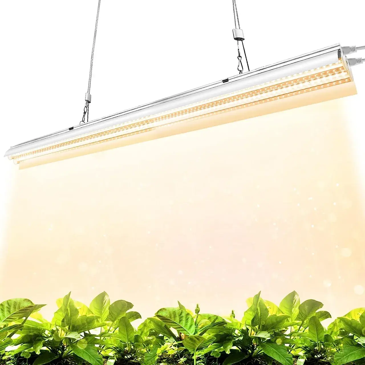 Lampa dubla pentru cresterea plantelor, 50 cm, T5, tehnologie LED, nu afecteaza plantele, potrivit pentru intregul ciclu de crestere, lumina alb calda (7)