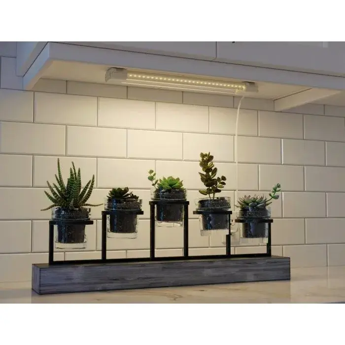 Lampa dubla pentru cresterea plantelor, 50 cm, T5, tehnologie LED, nu afecteaza plantele, potrivit pentru intregul ciclu de crestere, lumina alb calda (8)