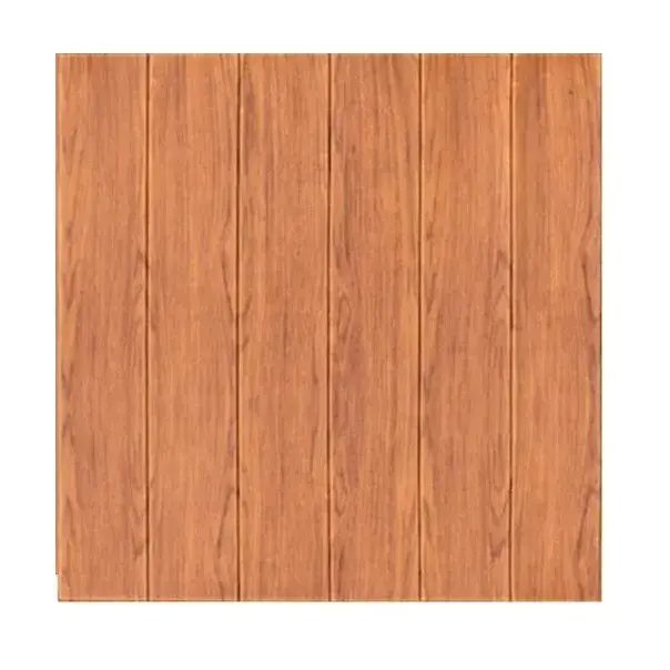 Set 10 Placi Tapet 3D, 70 x 70 cm, Grosime 3 mm, din Rasina, Tip Placi de Lemn, Suprafata Acoperita 4.9 mp, Maro Roscat
