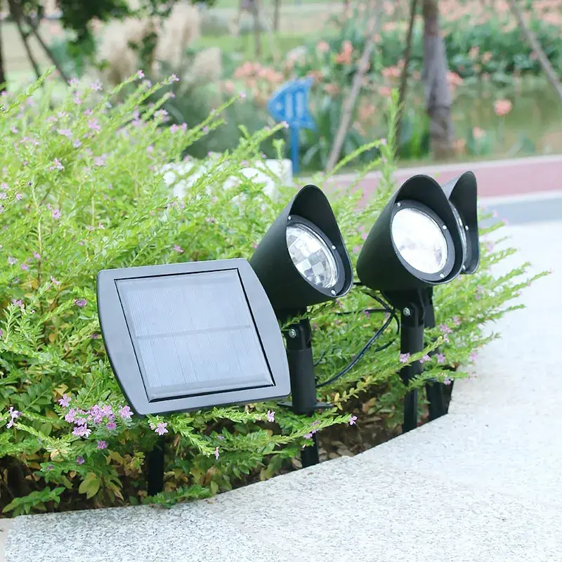 Lampa solara de tip decoratiune pentru gradina, model 3 felinare, alb rece (3)