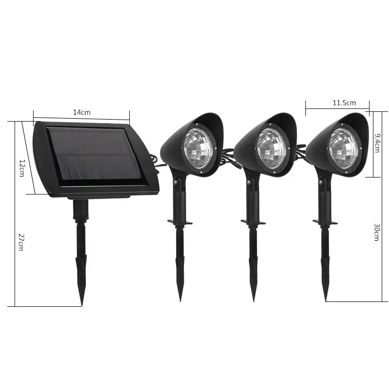 Lampa solara de tip decoratiune pentru gradina, model 3 felinare, alb rece (5)
