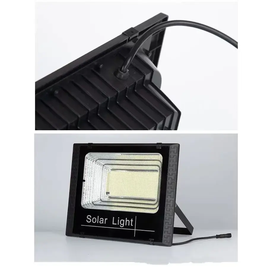 Proiector LED SMD 800W cu incarcare solara, panou solar, cu telecomanda, suport prindere, material ABS, 20AH, 966 LED-uri, temperatura culoare 6500k, 32x26x9 cm, negru (5)