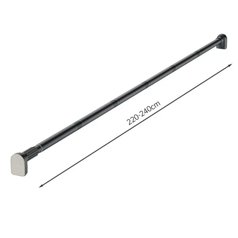 Bara Telescopica Multifunctionala, din Otel Inoxidabil si ABS, Utilizare Universala, Extensie 220 - 240 cm, Fara Perforare Perete, Gri (3)