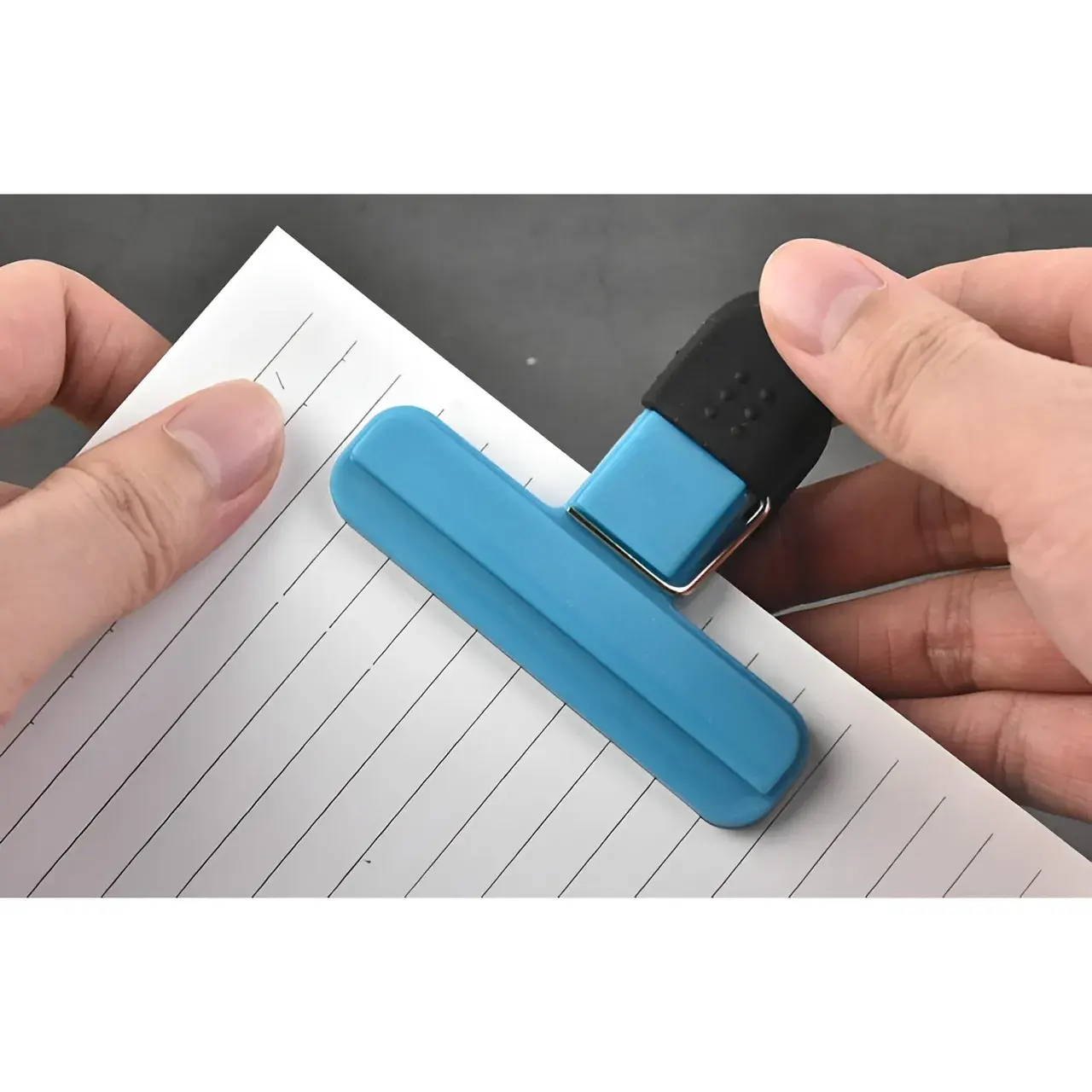 Cleste Multifunctional pentru Sigilarea Pungilor, din Plastic, Mentine Alimentele Proaspete, 7x6.5 cm, Albastru (4)