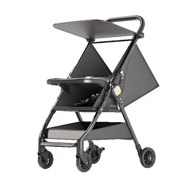 Carut Pliabil, Usor, Compatibil cu Avionul, de Plimbat/Dormit, Parasolar, Cutie Depozitare, Tabla de Masa, 93 x 70 x 40 cm