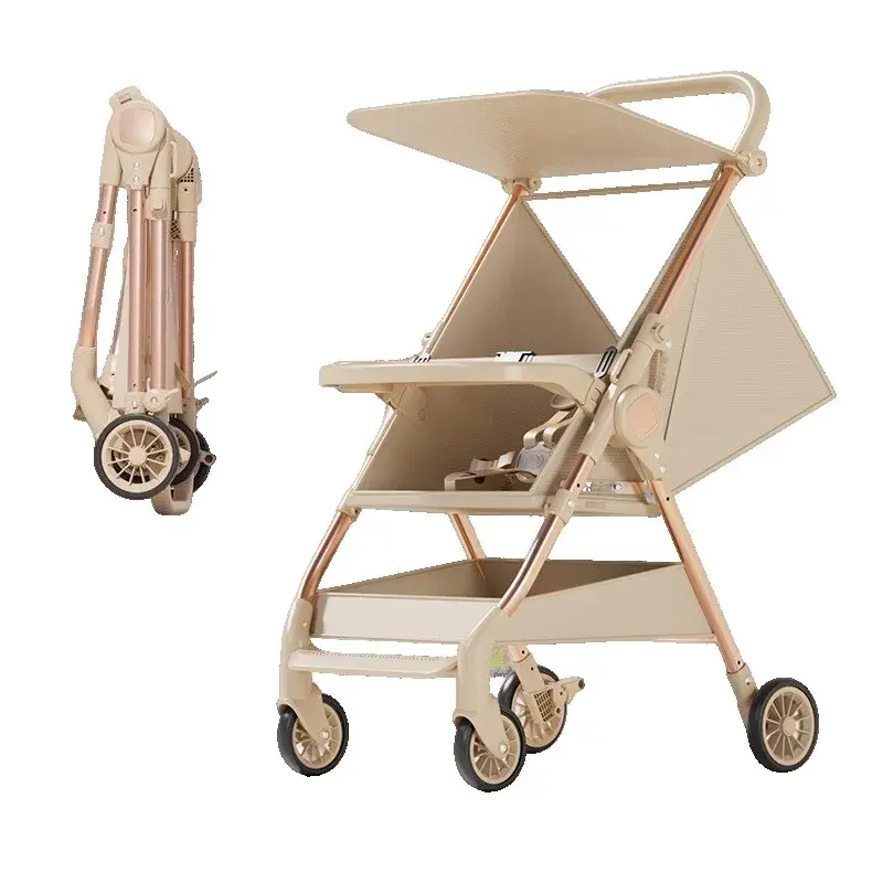 Carut Pliabil, Usor, Compatibil cu Avionul, de Plimbat/Dormit, Parasolar, Cutie Depozitare, Tabla de Masa, 93 x 70 x 40 cm (2)