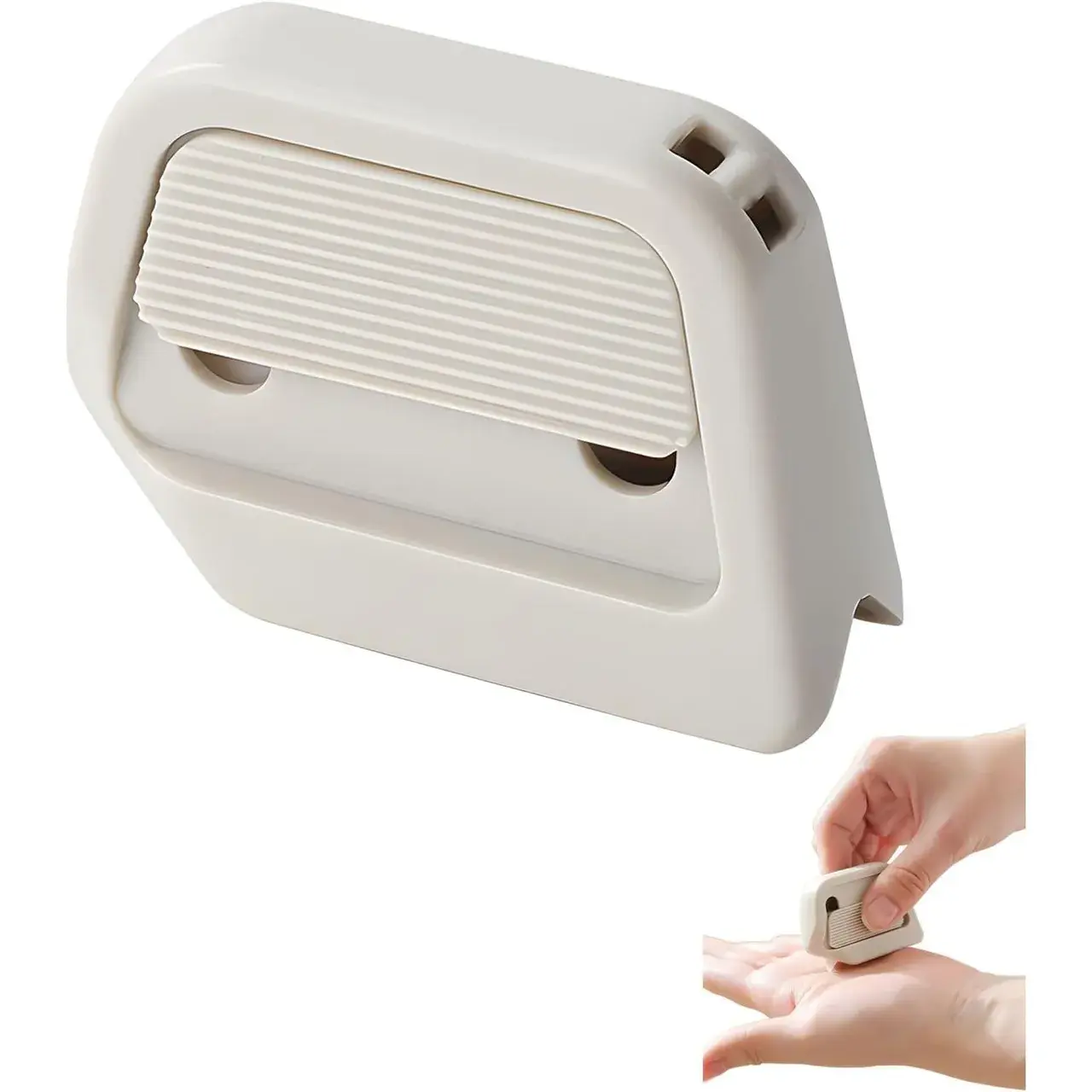 Cutter Portabil, din ABS, Magnetic, Lama Ceramica, Autoretractabila, Universal, Alb (2)