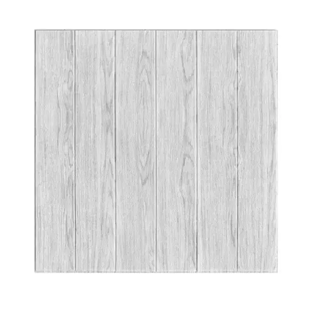 Set 10 Placi Tapet 3D, 70 x 70 cm, Grosime 3 mm, din Rasina, Tip Placi de Lemn, Suprafata Acoperita 4.9 mp, Gri Deschis