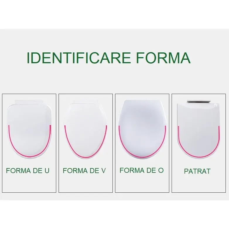 Capac de Toaleta cu Reductie 2 in 1, pentru Copii si Adulti, Coborare Lenta si Silentioasa, Instalare Usoara, din PP5, in Forma de V, Alb (2)