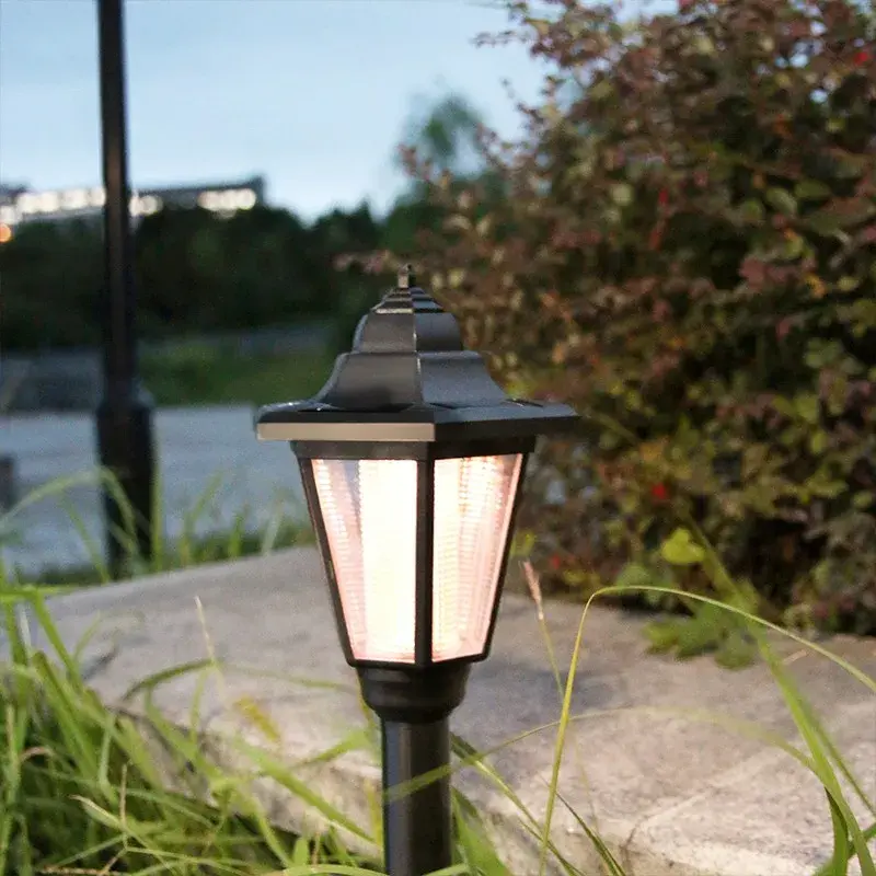 Lampa solara hexagonala de gradina, Alb Cald (4)
