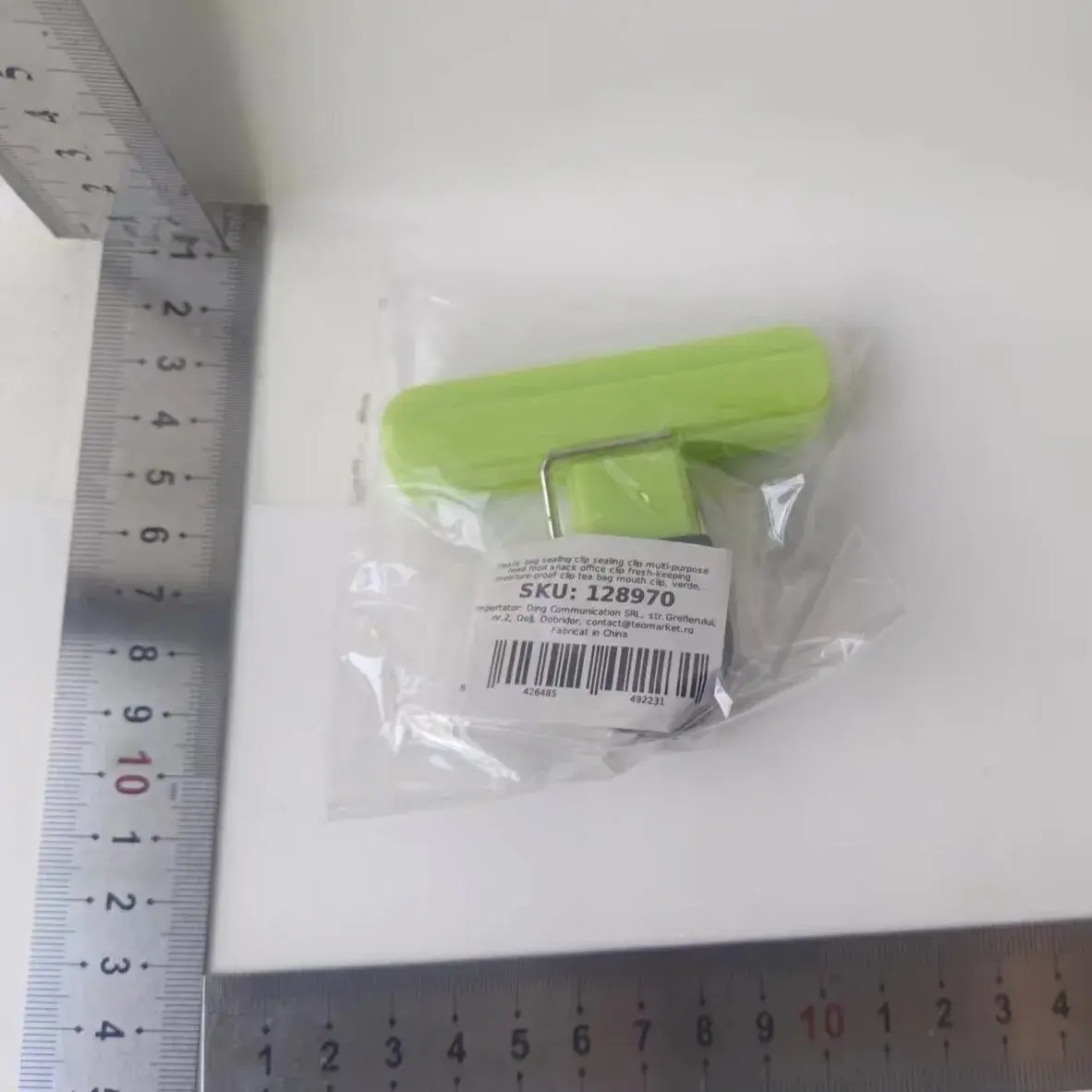Cleste Multifunctional pentru Sigilarea Pungilor, din Plastic, Mentine Alimentele Proaspete, 7x6.5 cm, Verde (6)