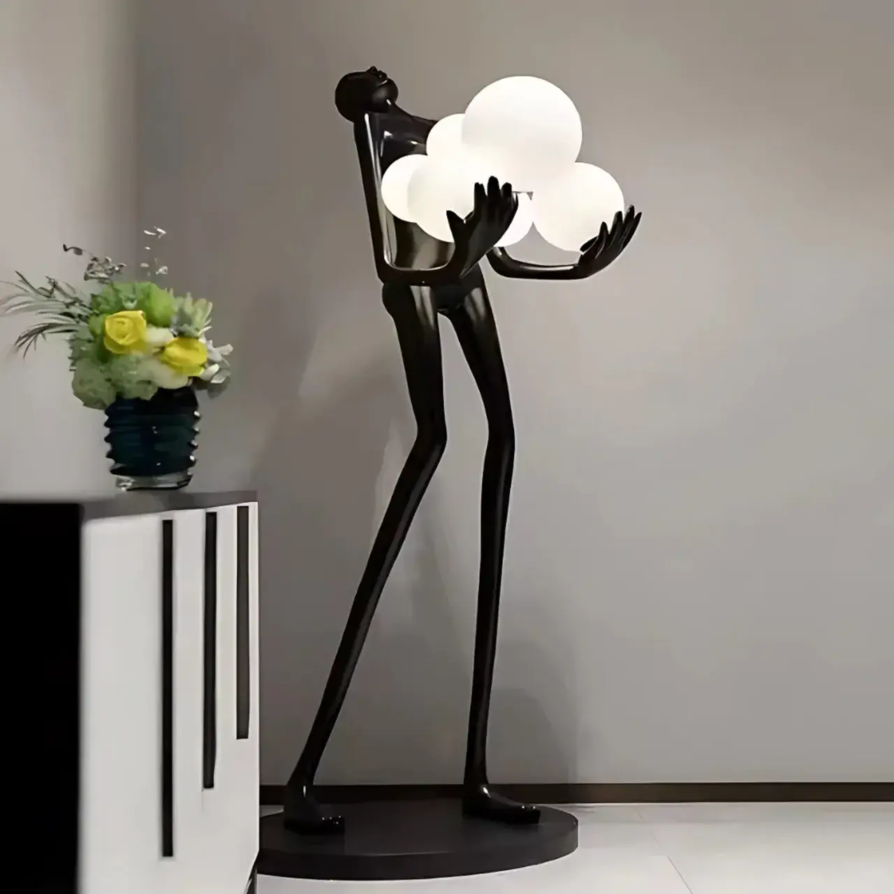 Lampadar Living Eleganza, 6x G9, Negru (2)