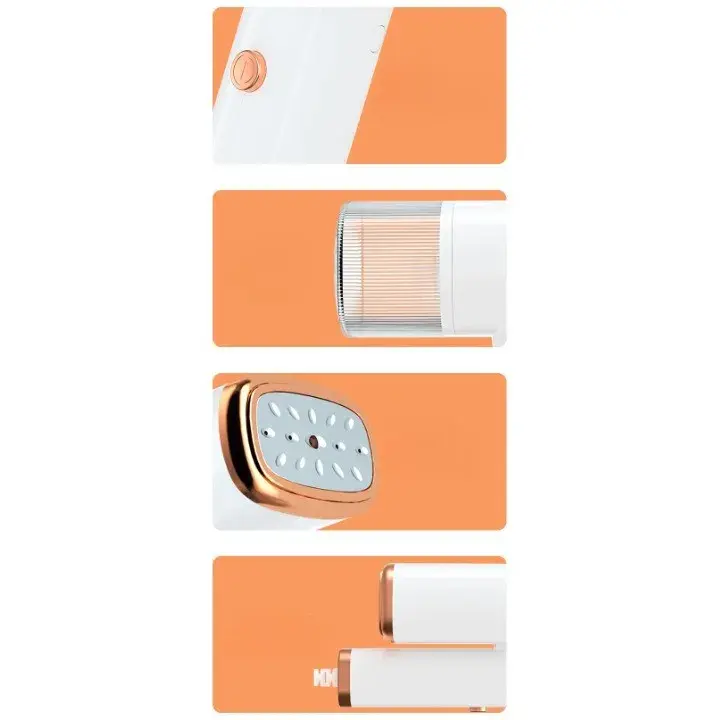 Aparat de Calcat Vertical Portabil cu Abur, Putere 1000W, Rezervor de 100 ml, Priza, Functie Anti Calcar si Auto Curatare, Pliabil, 15x17x7.5 cm, Alb (2)
