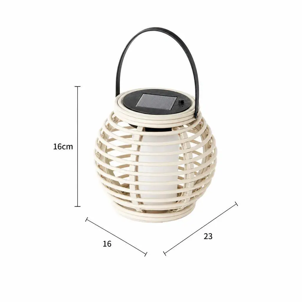 Lampa Solara, Alimentare Solara, Iluminare pentru Exterior, pentru Gradina, Curte si Terasa, 23x16 cm, Crem (5)