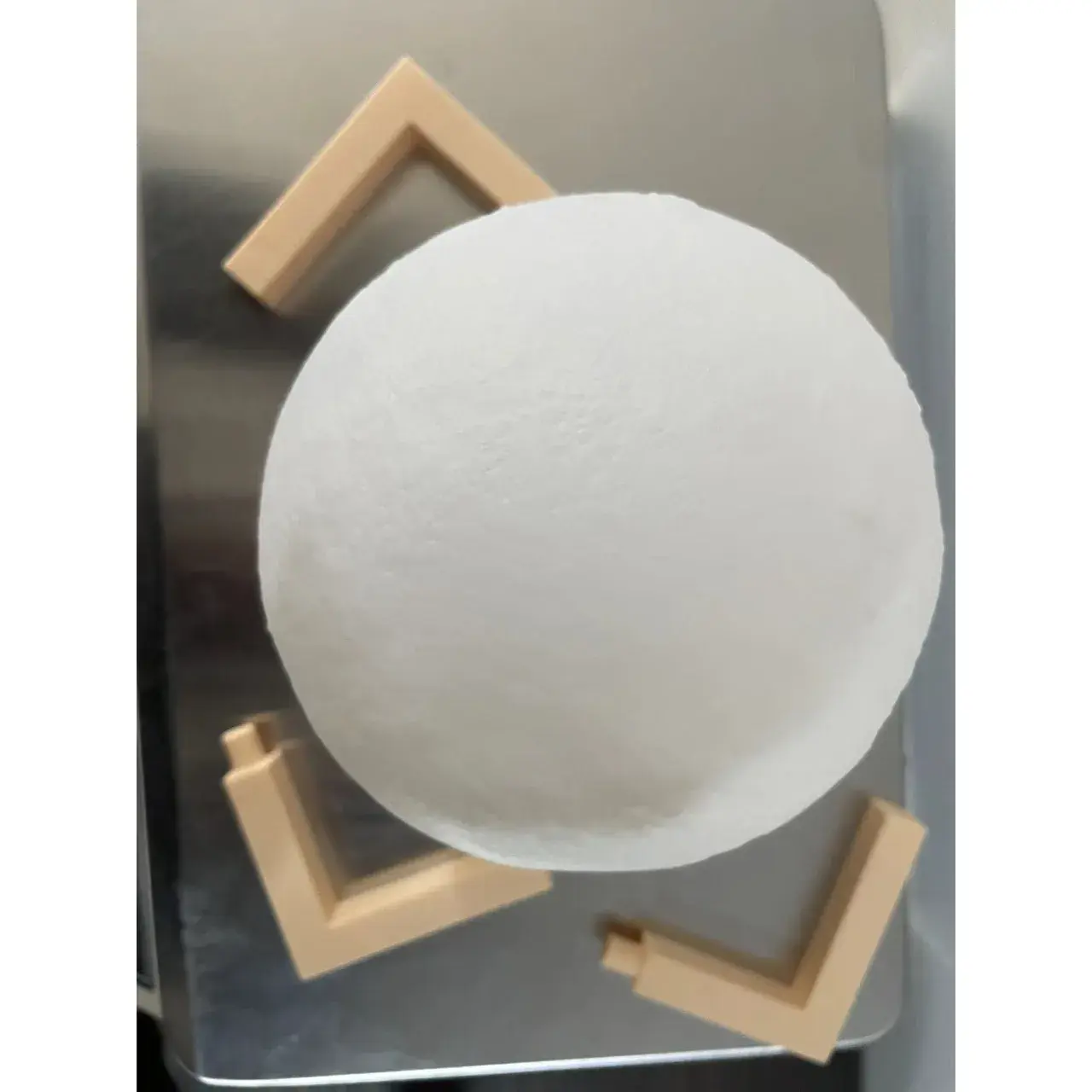 Lampa de veghe luna 3D Moon Light, lumina LED alb cald, alimentare baterii, fara acumulator, stand din plastic inclus, 12 cm (2)