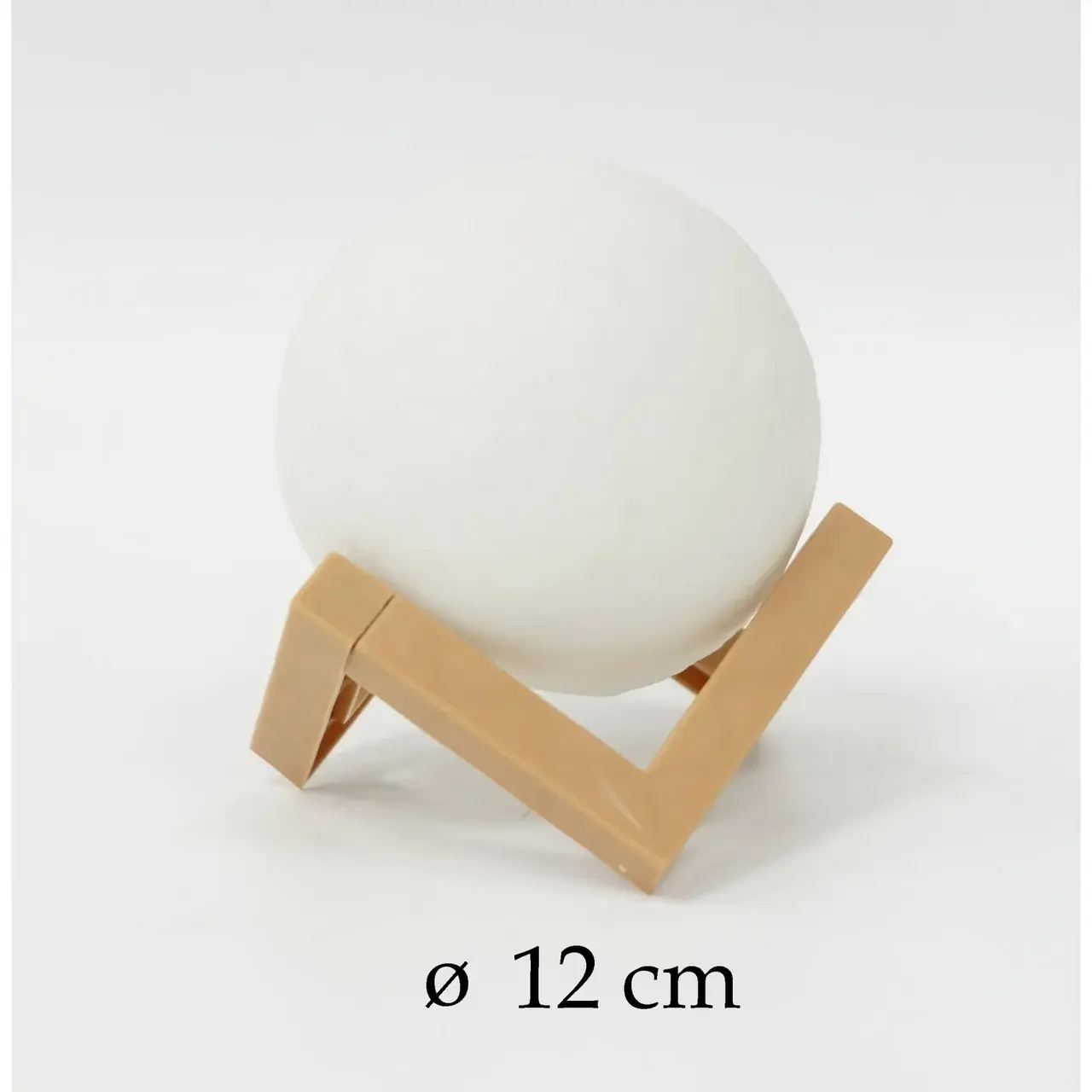 Lampa de veghe luna 3D Moon Light, lumina LED alb cald, alimentare baterii, fara acumulator, stand din plastic inclus, 12 cm (8)