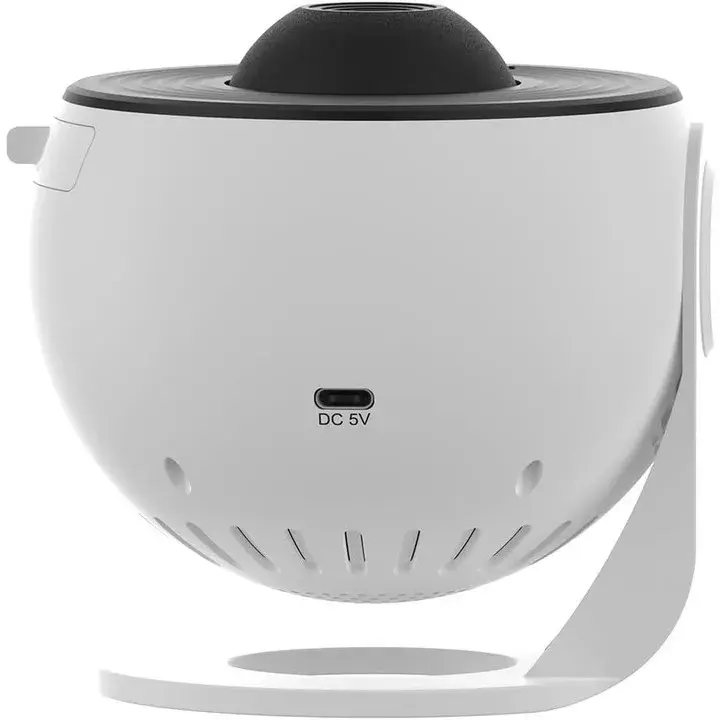 Lampa Tip Proiector Galaxie, pentru Dormitor, Tematica Cer Instelat, Model Glob, HD, Rotire 360 de Grade, 13 Imagini, Incarcare USB, 5 W, 11.2x10.8x10.9 cm, Alb Negru (5)