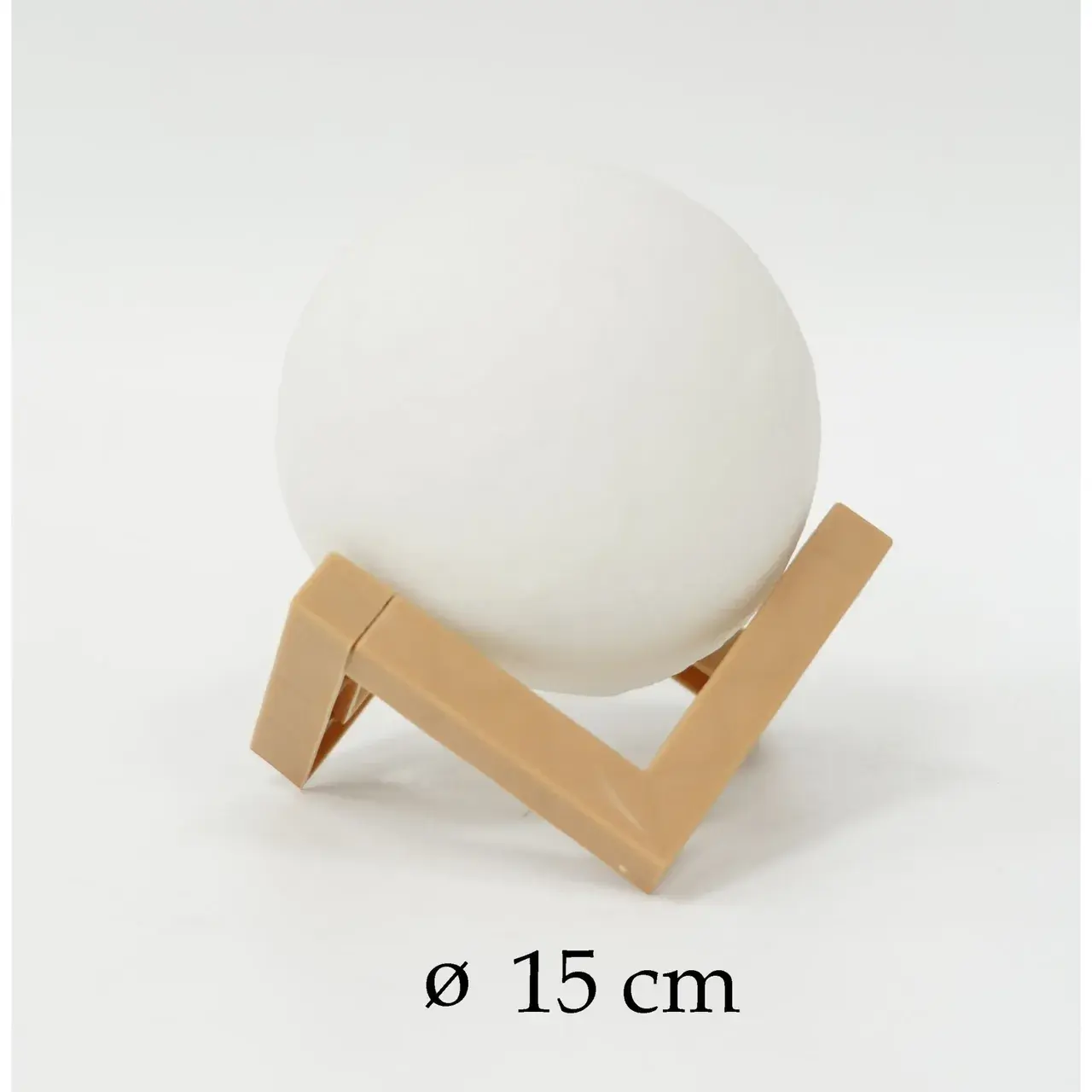 Lampa de veghe luna, culori, lumina LED alb cald, alimentare baterii, stand din plastic, 15 cm (8)