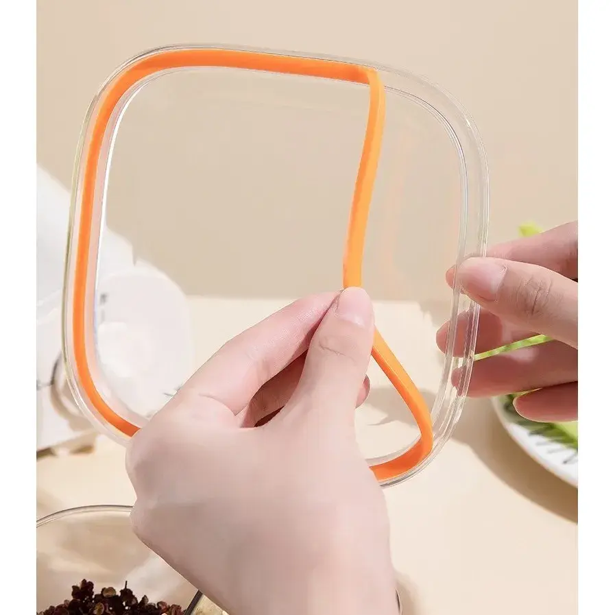 Cutie Depozitare Alimente, din Plastic/Silicon, 20 x 10 x 10 cm, 5 Compartimente (7)
