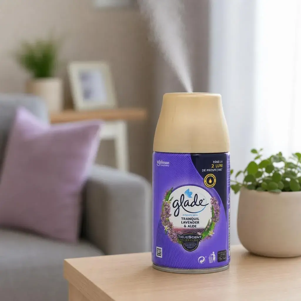 Odorizant pentru Camera, Glade, pentru Spray Automat, Rezerva 269 ml, Aroma Lavanda &Aloe (2)