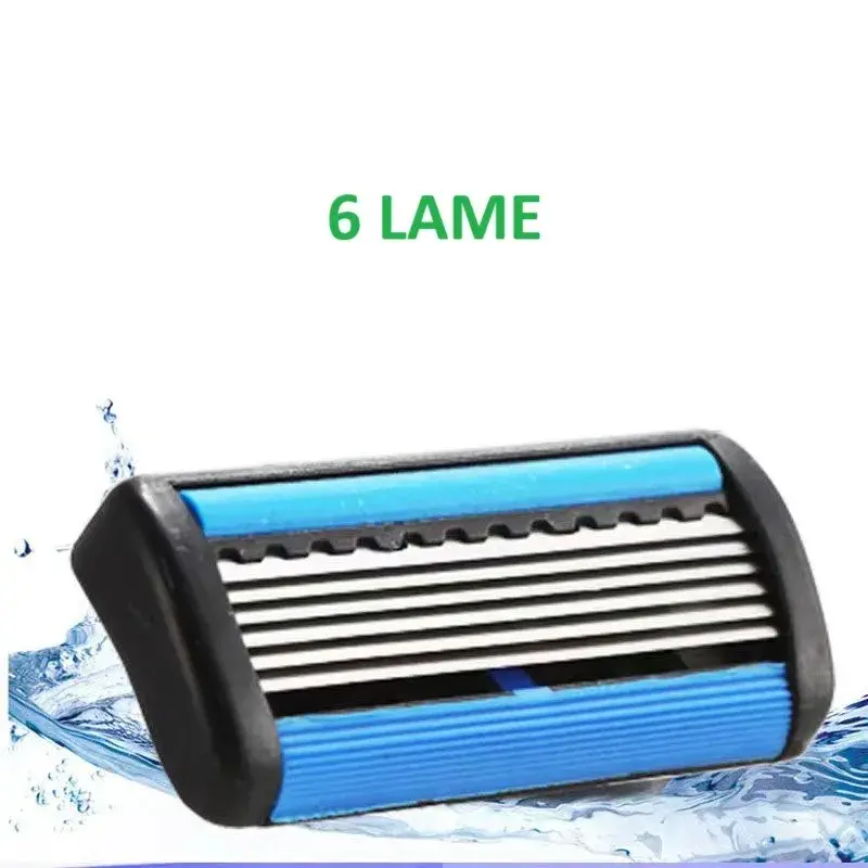 Aparat de Ras Manual, din Otel Inoxidabil, Suport Lama + Capete de Schimb Incluse, Cutie pentru Lame, Negru (9)