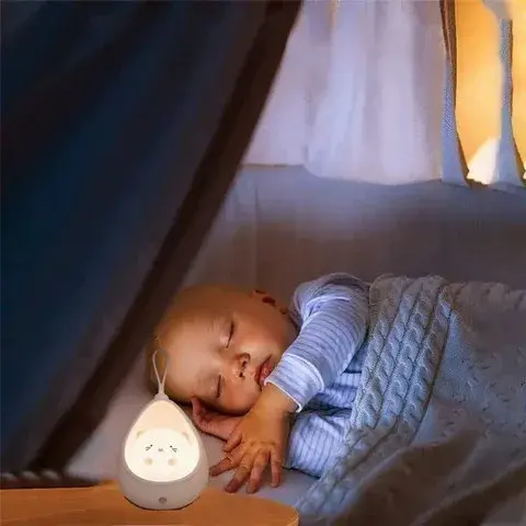 Lampa de Veghe, Portabila, cu 2 Moduri de Functionare, Silicon Non-Toxic, Reincarcabila USB, Senzor Miscare, Model Pisica, Alb (5)