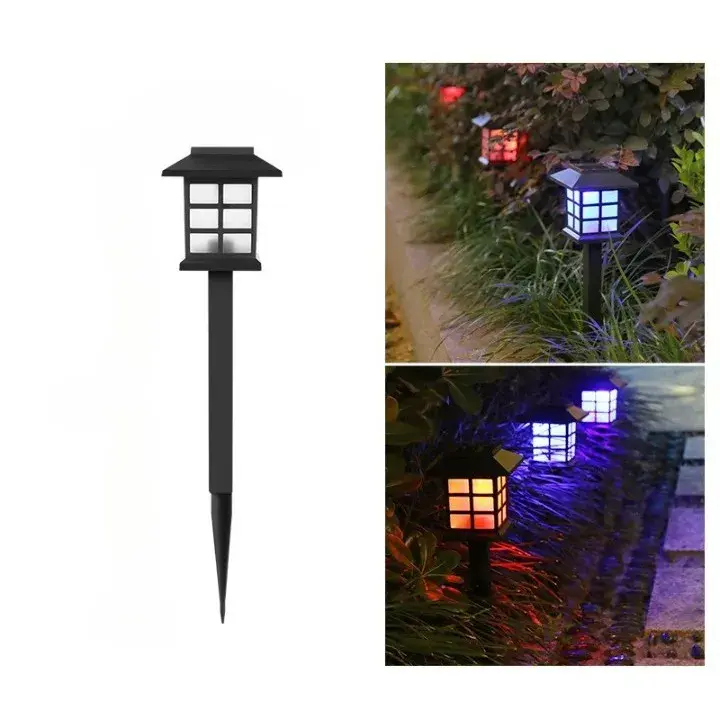 Lampa solara Led pentru gradina, Tip felinar, Multicolor (3)